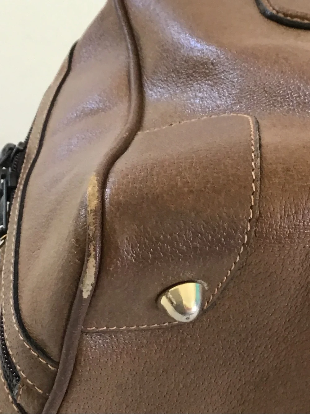 Vintage Gucci Plus Brown Leather Satchel Handbag Italy - Picture 8 of 16